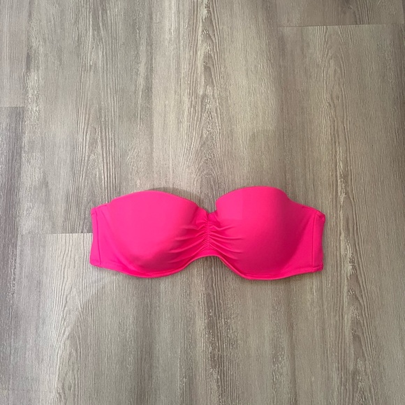 Victoria’s Secret 36C pink & black flirt bandeau bikini tops - Picture 2 of 16